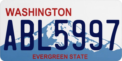 WA license plate ABL5997