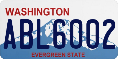 WA license plate ABL6002
