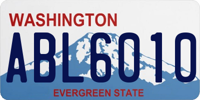 WA license plate ABL6010
