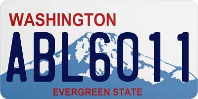 WA license plate ABL6011