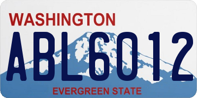 WA license plate ABL6012
