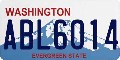 WA license plate ABL6014