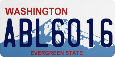 WA license plate ABL6016