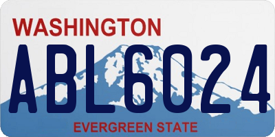 WA license plate ABL6024