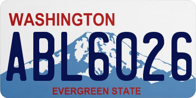WA license plate ABL6026