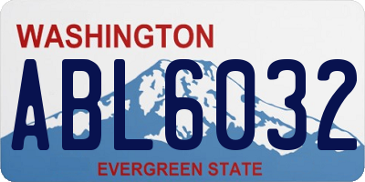 WA license plate ABL6032