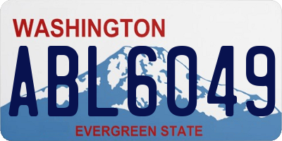 WA license plate ABL6049