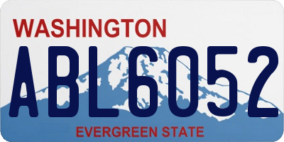WA license plate ABL6052