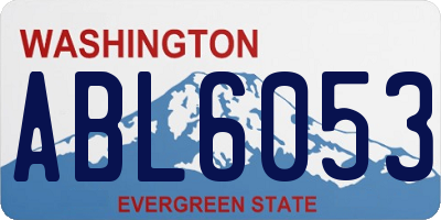 WA license plate ABL6053