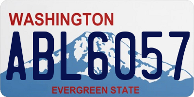 WA license plate ABL6057