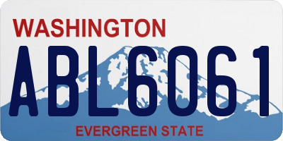 WA license plate ABL6061