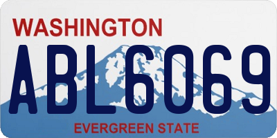 WA license plate ABL6069