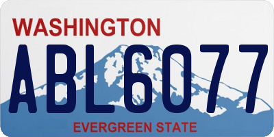 WA license plate ABL6077