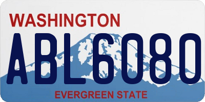WA license plate ABL6080