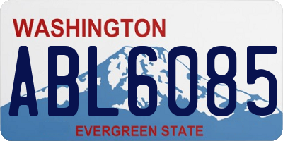 WA license plate ABL6085