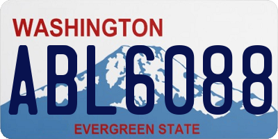 WA license plate ABL6088