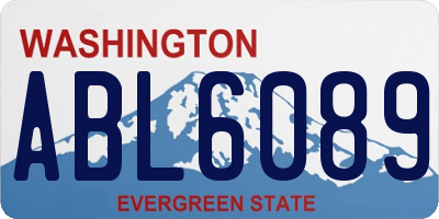 WA license plate ABL6089
