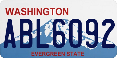 WA license plate ABL6092