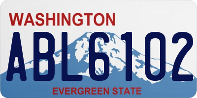 WA license plate ABL6102