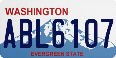 WA license plate ABL6107