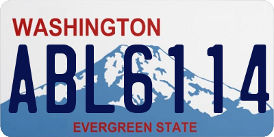 WA license plate ABL6114
