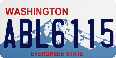WA license plate ABL6115