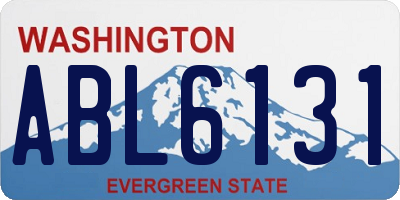 WA license plate ABL6131