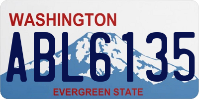 WA license plate ABL6135