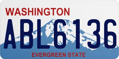 WA license plate ABL6136