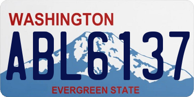 WA license plate ABL6137