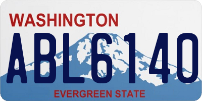 WA license plate ABL6140