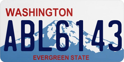 WA license plate ABL6143