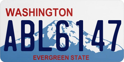 WA license plate ABL6147