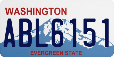 WA license plate ABL6151