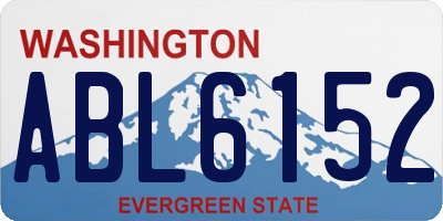 WA license plate ABL6152