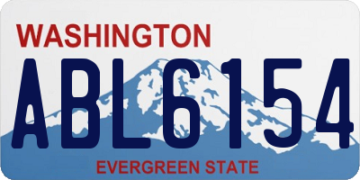 WA license plate ABL6154
