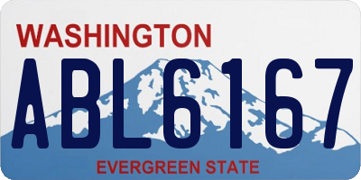 WA license plate ABL6167