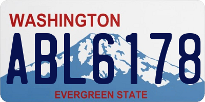 WA license plate ABL6178