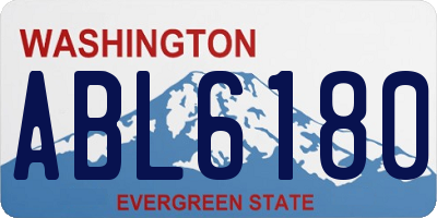 WA license plate ABL6180