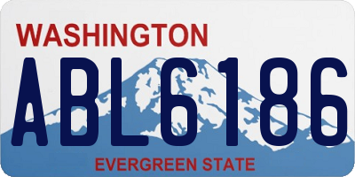WA license plate ABL6186