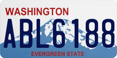 WA license plate ABL6188