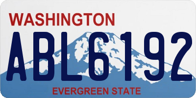 WA license plate ABL6192