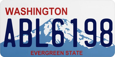WA license plate ABL6198