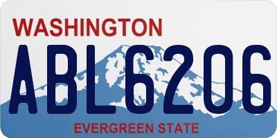 WA license plate ABL6206