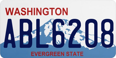 WA license plate ABL6208