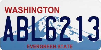 WA license plate ABL6213