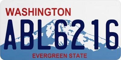 WA license plate ABL6216