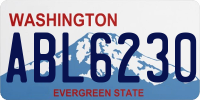 WA license plate ABL6230