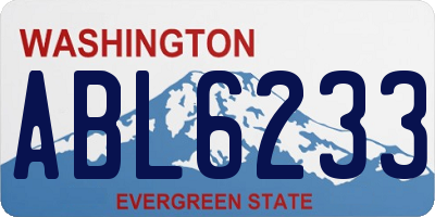 WA license plate ABL6233