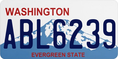 WA license plate ABL6239